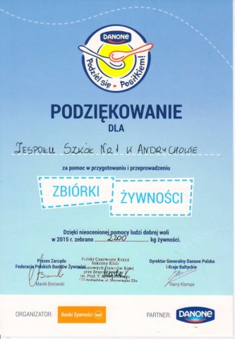 Podziękowania i Wyróżnienia